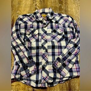 Boys XS Wrangler pearl snap long sleeve shirt